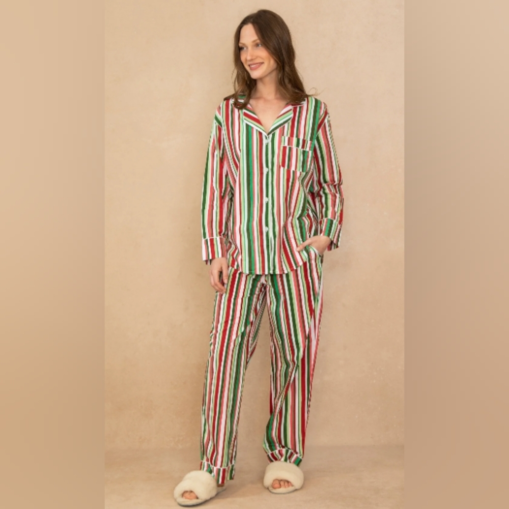 Candy Cane Long Sleeve Pajamas
